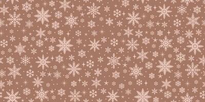 Mocha snowflake retro pattern winter background design vector