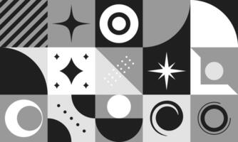 Abstract Monochrome Brutalism Design Pattern. Modern Abstract Geometric Shape Concept for Poster, Wallpaper, and Background vector
