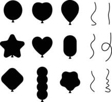 A collection of balloon shapes for artwork compositions vector