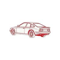 A drawing of a car on a white background vector