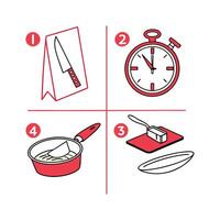 How to make a simple dinner vector