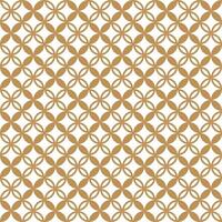 Japanese gold and white geometric seamless pattern of gold waves hemp leaf on white background. vector