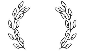 Leaf plant flower botany black color border frame mock up empty blank wedding award congratulation goodluck element design graphic spring time valentine happy love beautiful vintage texture branch art vector