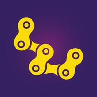 Cycle Chain trendy artwork beautiful abstract illustration colorful yellow design vector