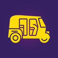 Rickshaw trendy artwork beautiful abstract illustration colorful yellow design vector