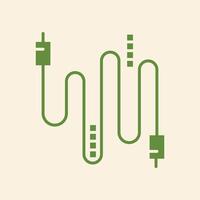 Cable trendy artwork elegant abstract illustration colorful useable design vector
