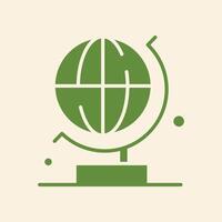 Globe trendy artwork elegant abstract illustration colorful useable design vector