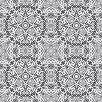 Flat mandala seamless pattern template vector