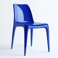 Modern blue chair designed for minimalistic spaces and contemporary interiors photo
