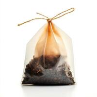 Tea bag isolated on white background photo