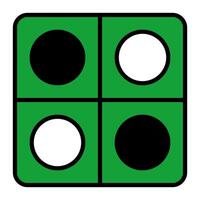 Simple reversi game icon. vector