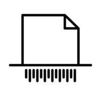 Simple paper shredder icon. vector
