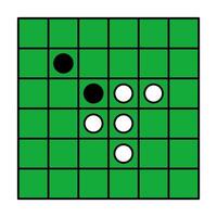 Reversi game match icon. vector