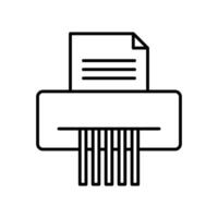 Paper shredder icon. Paper shredding. vector