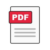 PDF file icon. PDF data icon. vector