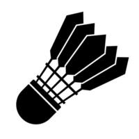 Silhouette of Badminton Shuttlecock Icon. vector
