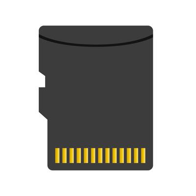 SD card icon. SD memory card icon.