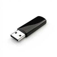 usb flash drive isolated on white background photo