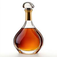 A bottle of cognac isolated on a clean white background photo