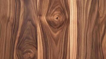 Dark walnut wood texture with fine, linear grain for a modern and elegant minimalist aesthetic photo