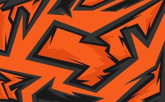 A black and orange design with a lot of zigzags vector