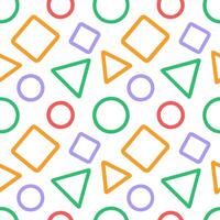Rainbow Geometric Patterns Hand-Drawn cute beautiful hand drawn colorful line pattern art illustration vector
