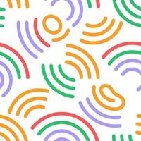 Stunning Hand-Drawn Geometric Rainbow Design cute beautiful hand drawn colorful line seamless pattern art illustration vector