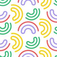 Cute and Colorful Rainbow Pattern Art cute beautiful hand drawn colorful line pattern art illustration vector