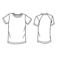 Graphic illustration of a simple half sleeve t-shirt design vector