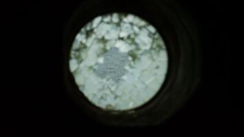 Broken Glass Window Overlooking Sea video