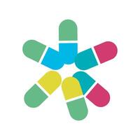 Colorful Capsule Pattern Design for Health and Wellness vector
