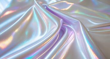Holographic Iridescent Satin Foil Background A Stunning Visual Experience for Creative Projects and Design Applications photo
