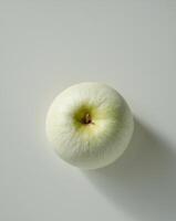 Flat Lay Top View of Bright Ripe Fragrant White Water apple Fruit as Background photo