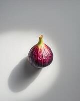 Flat Lay Top View of Bright Ripe Fragrant Red Fig Fruit as Background photo