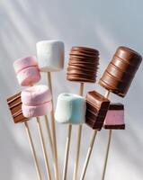 Chocolate and Marshmallow Treats on Sticks photo
