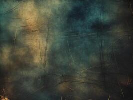 Dark grunge background with scratched and worn texture. photo
