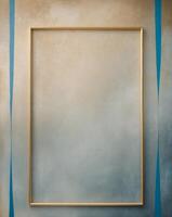 vintage background with golden and blue frame photo