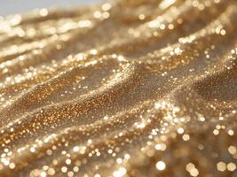 Shiny golden background with glitter texture. photo