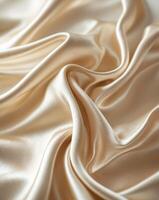 Abstract golden silk background with smooth flowing lines and luxurious texture. photo