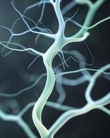 Interconnected Neural Pathways with Soft Glowing Lines photo