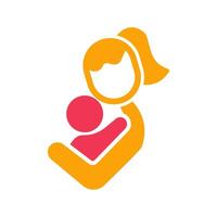 Mother and Child Icon Design vector