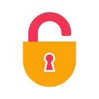Open Lock Icon Design vector