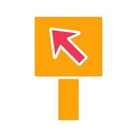 Diagonal Up Left Arrow Icon Design vector
