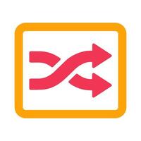 Shuffle Tracks Button Icon Design vector
