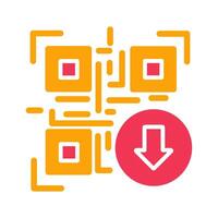 QR Code Download Icon Design vector