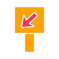 Diagonal Down Left Arrow Icon Design vector