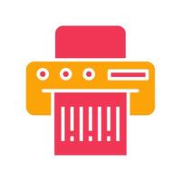 Barcode Printing Icon Design vector
