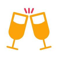 Wine Cheers Icon Design vector