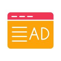 Ad Placement Icon Design vector