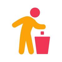 Litter in Bin Sign Icon Design vector